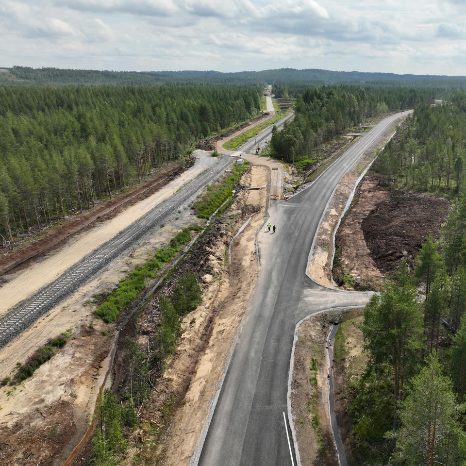 Tasoristeystyömaa Kontiolahdella.