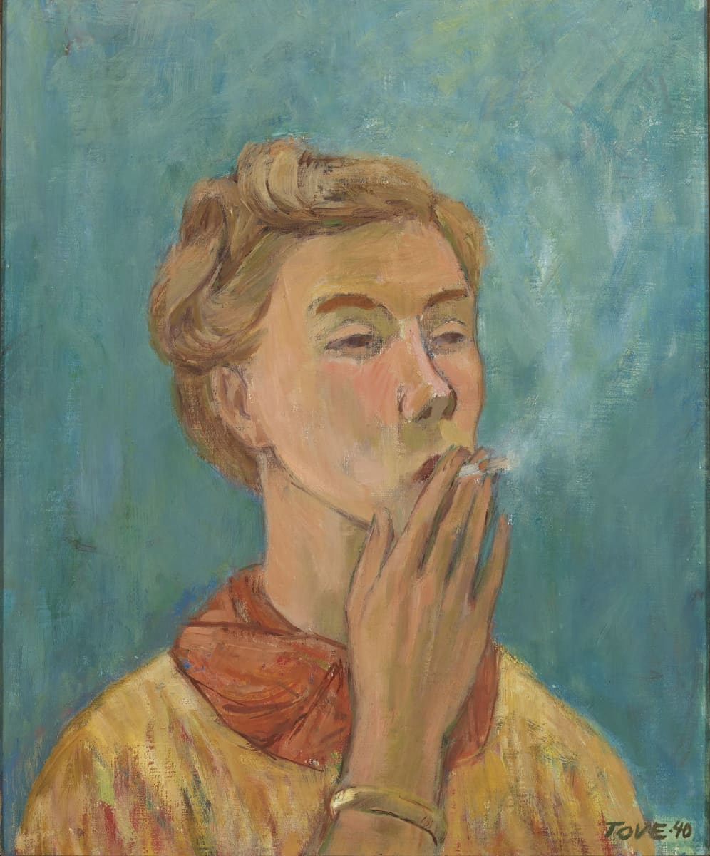Tove Jansson maalasi öljyvärityön Tupakoiva tyttö vuonna 1940.